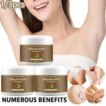 Natural Deodorant Cream Women's, 72 Hour Odor Control - Aluminum Free, Baking Soda Free, Skin Safe Body Deodorant Care Cream 1