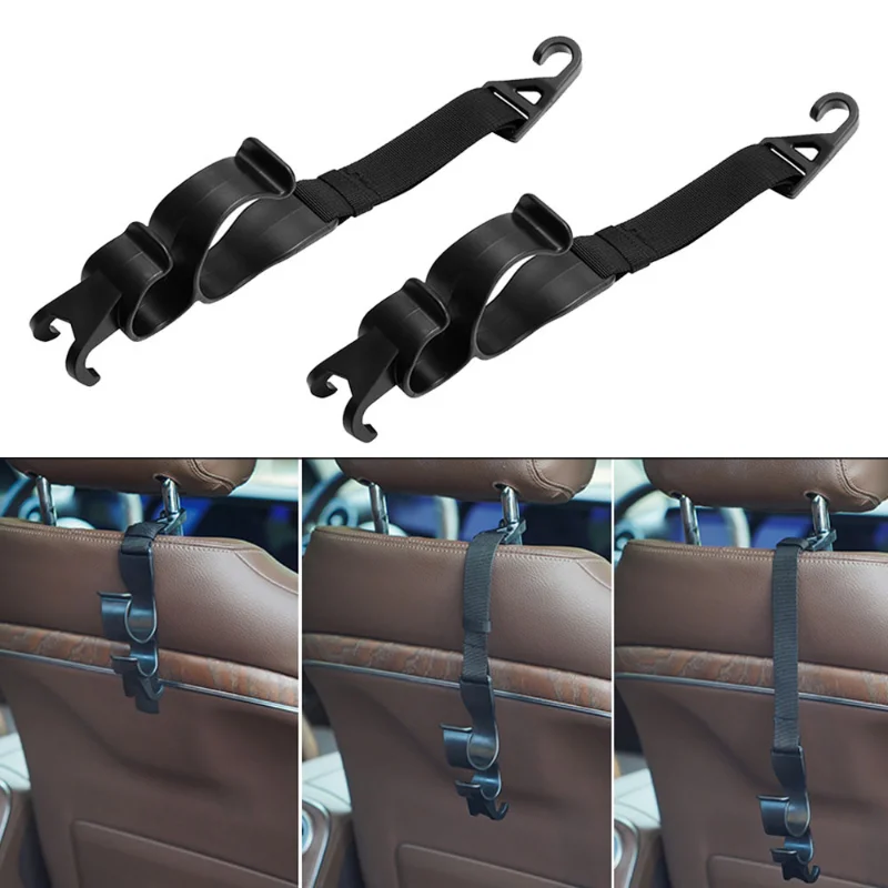 2pcs Car Rear Seat Hooks Multi functional Car Interior Rear Seat