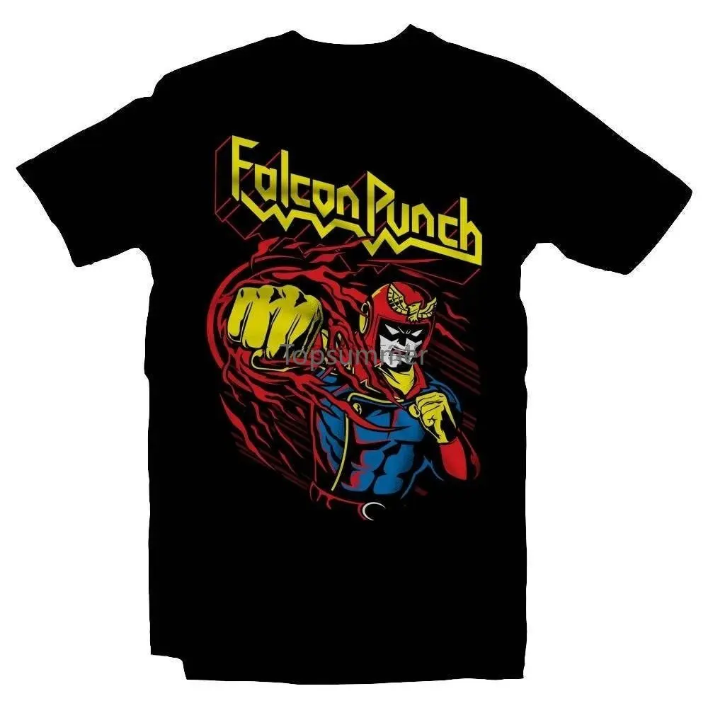 Captain Falcon T Shirt Falcon Punch Tee Judas Priest Heavy Metal Band Tee Super Smash Bros Shirt Videogioco Shirt