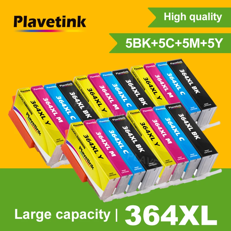 Passartink 20 Pz Per Hp 364 Xl Hp364 Cartuccia Di Inchiostro 364Xl Compatibile Per Hp 5520 5522 5524 6515 3070A 3520 3522 4620 Stampante