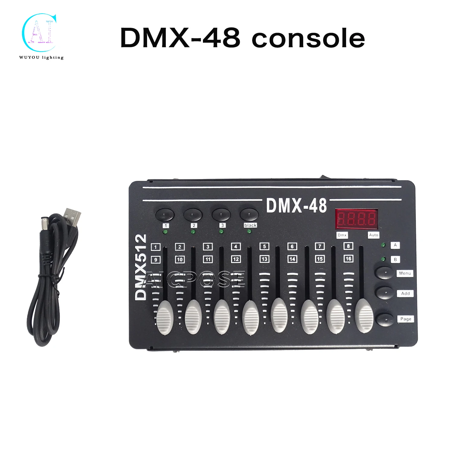 

DMX Controller Mini DJ Lights Console Control Dmx512 LED Stage Light Laser Projector Moving Head Smoke Cold Fireworks Machine