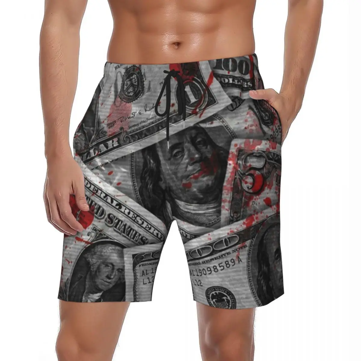 

Summer Board Shorts Man Dollar 3D Sports Surf Cool Fashion Custom Beach Short Pants Casual Quick Dry Swim Trunks Large Size