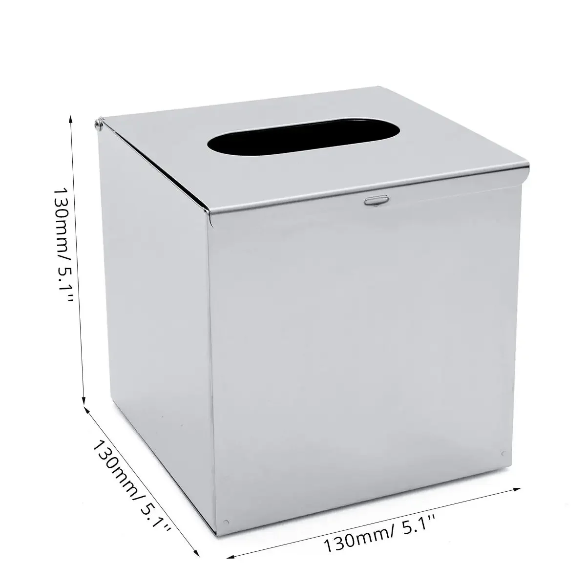 Paper holder elegant chrome car household cube square tissue box container stainless steel carton towel napkin holder 6