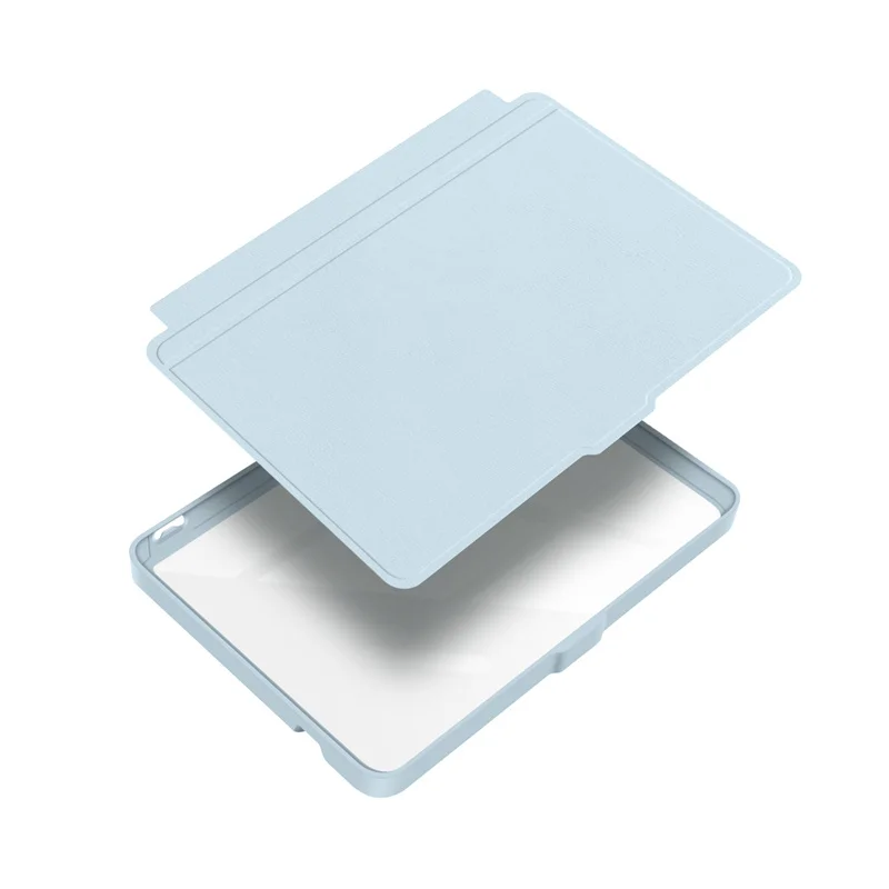 Detachable Acrylic Clear Back Case with PU Leather Smart Sleep Cover