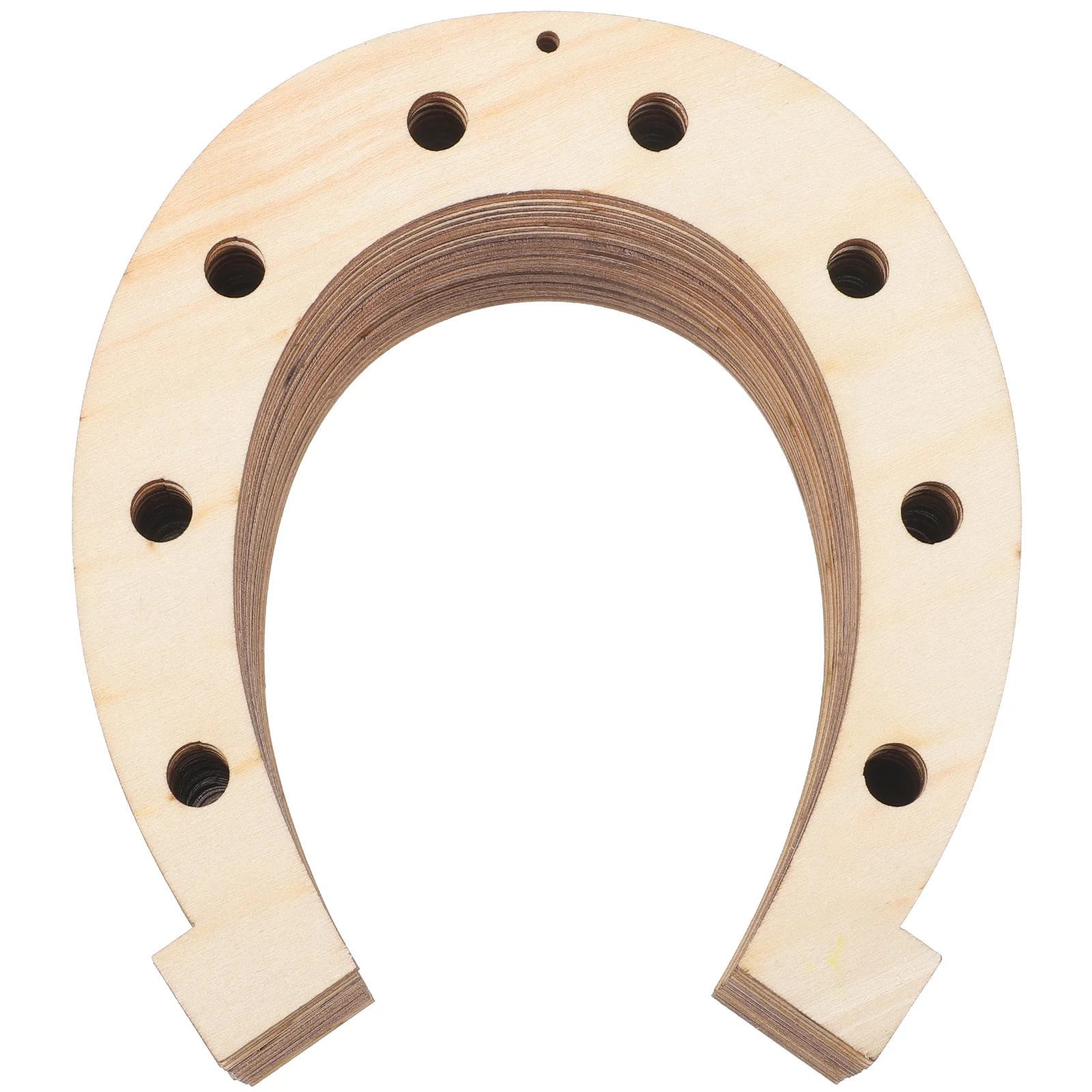 

24pcs DIY Horseshoe Shape Unfinished Wooden Cutouts Unpainted DIY Woodsy Decor