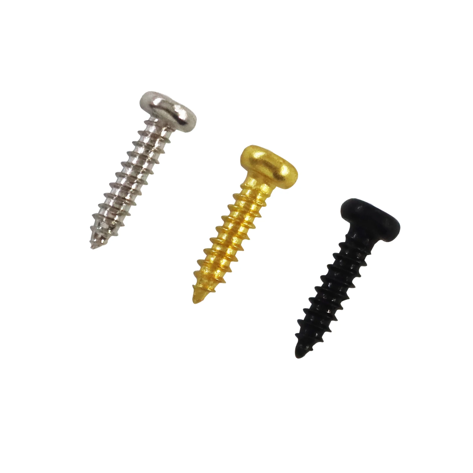 Gitarren-Mechaniken, Befestigungsschrauben, Stimmwirbel, Schrauben, 2,3 x 11,4 mm, für Gitarren-Bass-Teile, Chrom/Schwarz/Gold – Detail 1