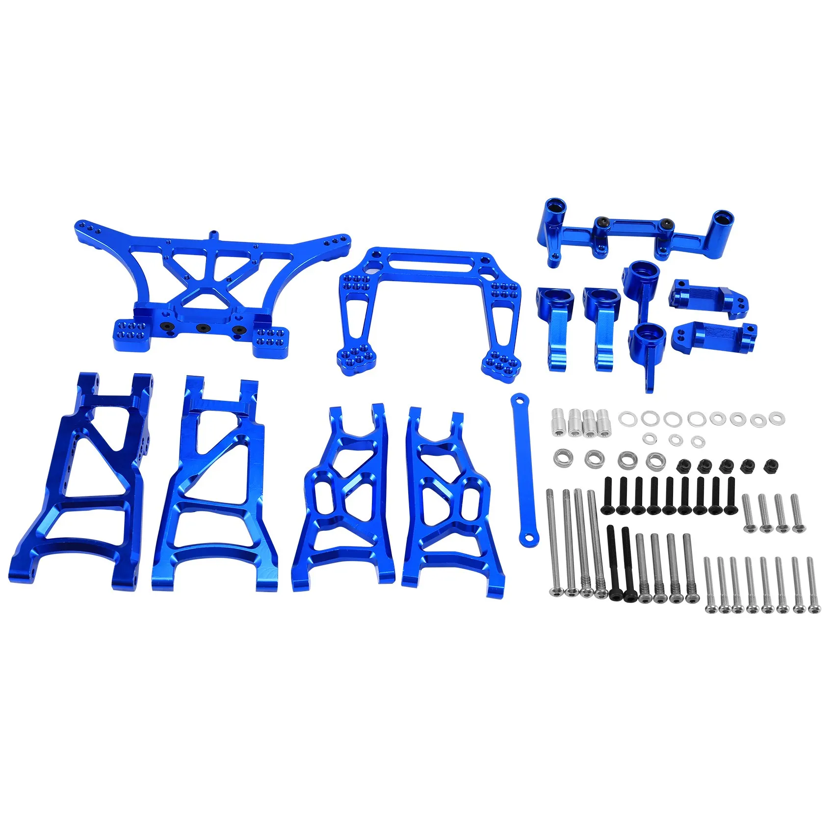 

Upgrade Aluminum Alloy Chassis Arm C Seat Rear Stub Axle Parts Kit for 1/10 Traxxas 2WD Slash Rustler Stampede Parts,1