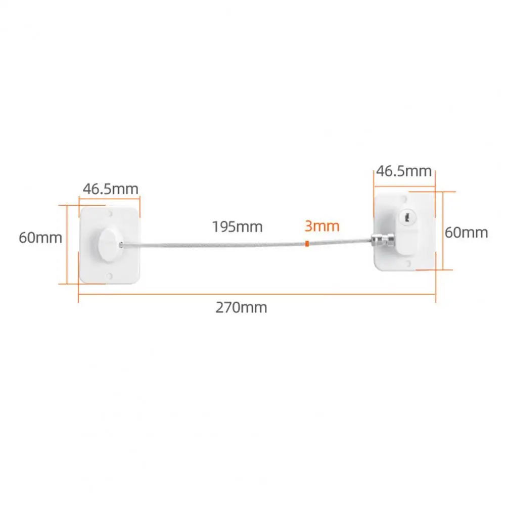 Cabinet Door Latch Refrigerator Door Lock Set With Keys Child Proof Fridge Safety Lock For Home Kitchen Freezer Cabinets Drawers Closets Windows