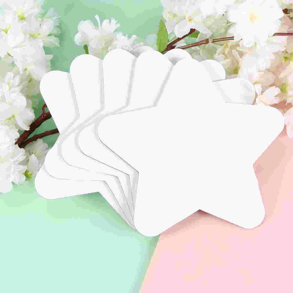 5 Pcs Painting Supplies Cotton Board Round Star Panels Shape Artist Paper White DIY 95pcs professional sketching drawing set complete artist kit colored pencils sanding board supplies