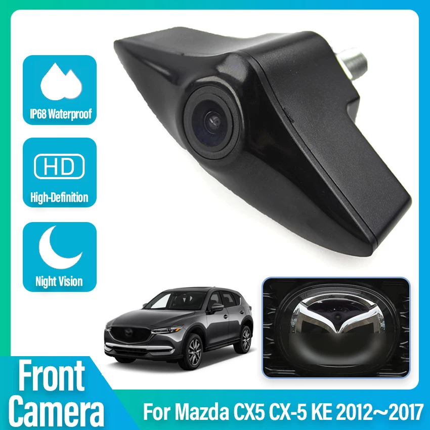

1080P 140 ° Car Front View Camera For Mazda CX5 CX-5 KE 2012 ~2014 2015 2016 2017 Fisheye Lens Night Vision Forward Logo Camera