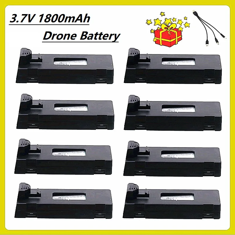 

E88 Drone Battery 3.7V 1800mAh Rechargeable Li-ion Battery For RC Drone E88PRO E99 P1 K3 P10 A13 S98 E525 RC Quadcopter Parts