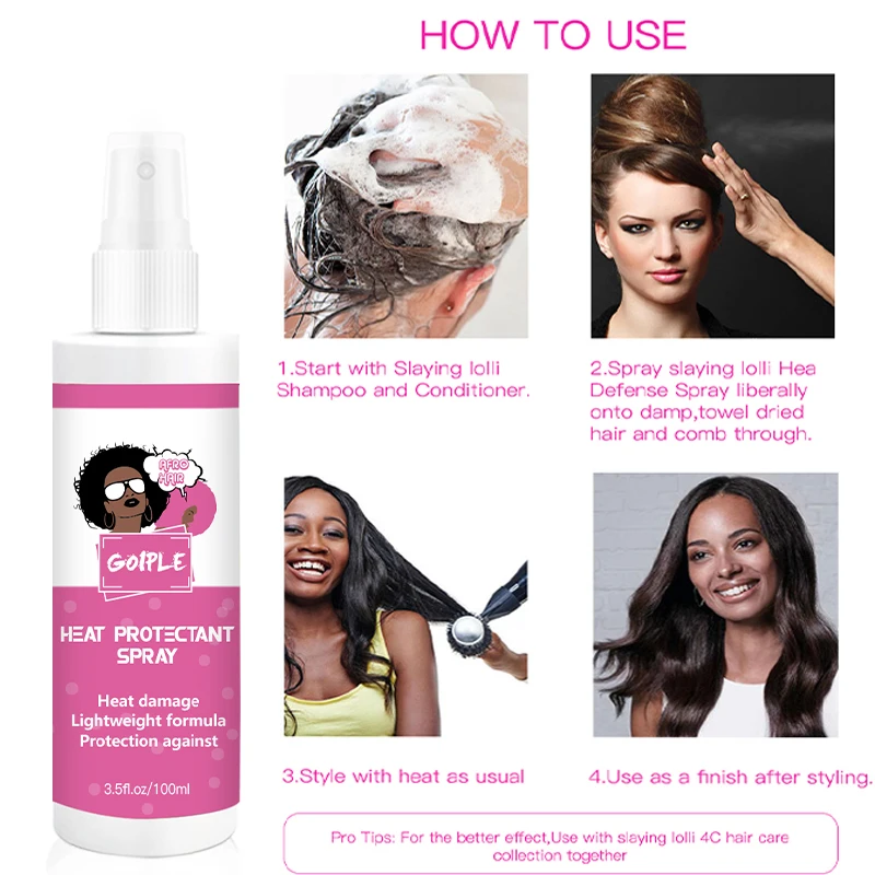 Heat Protectant Spray Thermal and UV Protection Serum For Damage Hair Moisturizing Treatment Repair Conditioner hair protection spray 100ML