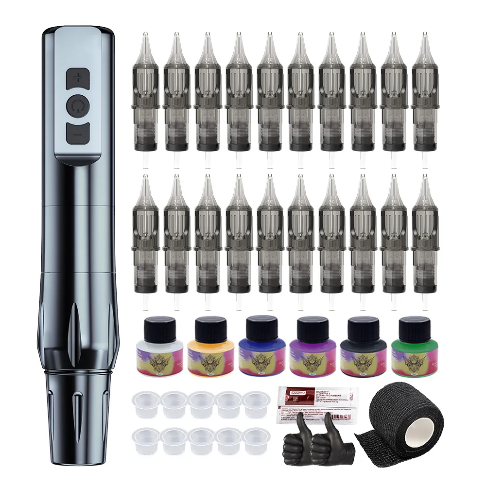 

Magnetic Wireless Tattoo Pen Permanent Makeup Tattoo Machine Set Professional Wireless Tattoo Pen Machine Gun Coreless Motor