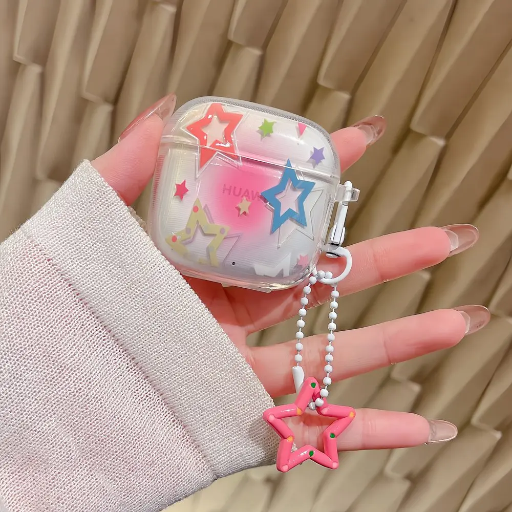 Cartoon Star Cherry Shockproof Protective Earphone Case with Hook