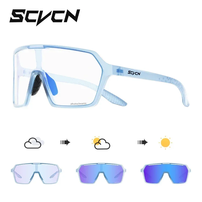 Photochromic UV400 Cycling Sunglasses for Men - Sports, Mountain Bike & Road Bicycle Eyewear