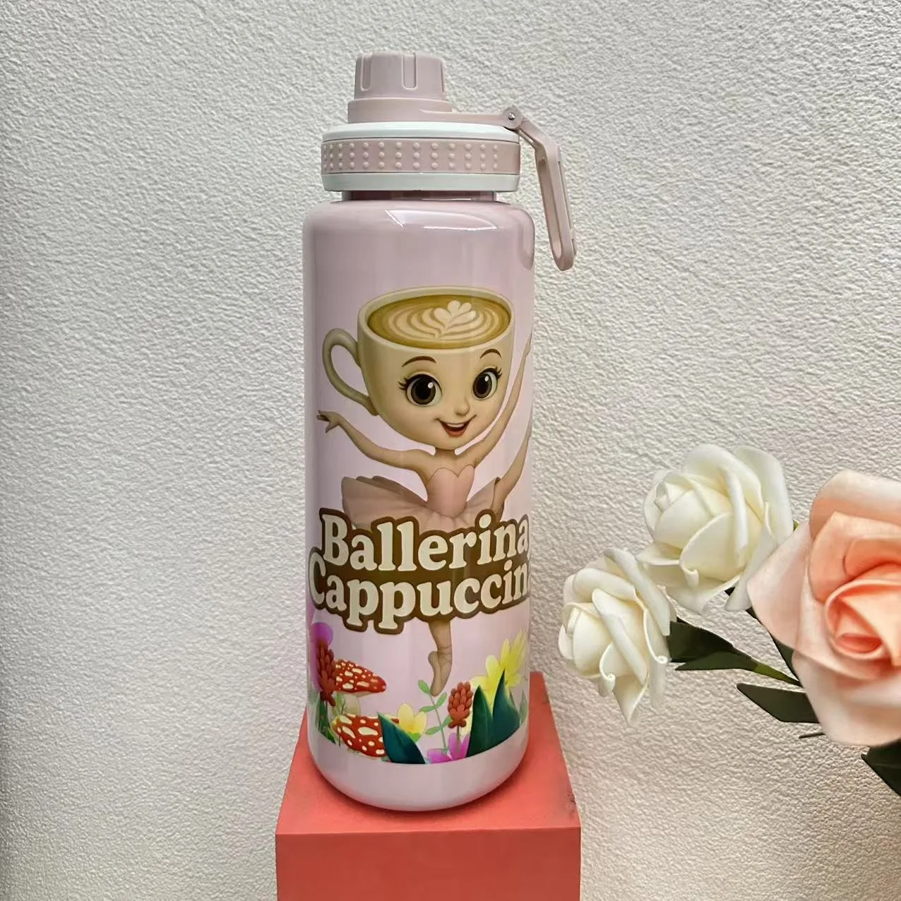 Tralalero Tralala Cute Anime Water Bottle - Sporty Hydration Mug for Halloween & Christmas Gifts