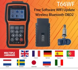 T66WF TPMS Diagnostic Tool Wifi Upgrade Tire Pressure Sensor Programming Code Reader Wireless Bluetooth OBD2 Scanner