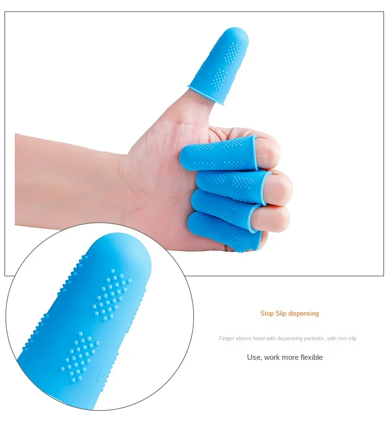 Silicone Finger Protector Sleeve Cover Anti-cut Heat Resistant Finger Sleeves Vegetable Cutting Guard,Household gadgets