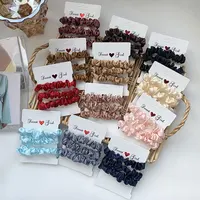 Fashion 3PCS/Set Satin Silky Scrunchies Hair Rope Luxury Solid Color Elastic Hair Bands Women Hair Accessories Headwear