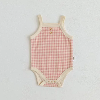 جمبسوت صيفي بدون أكمام من القطن الناعم للأطفال حديثي الولادة 10