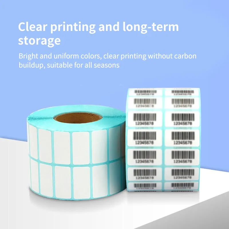 Label Stickers 5000 Triple Thermal Paper Double Row Printable 25x10mm