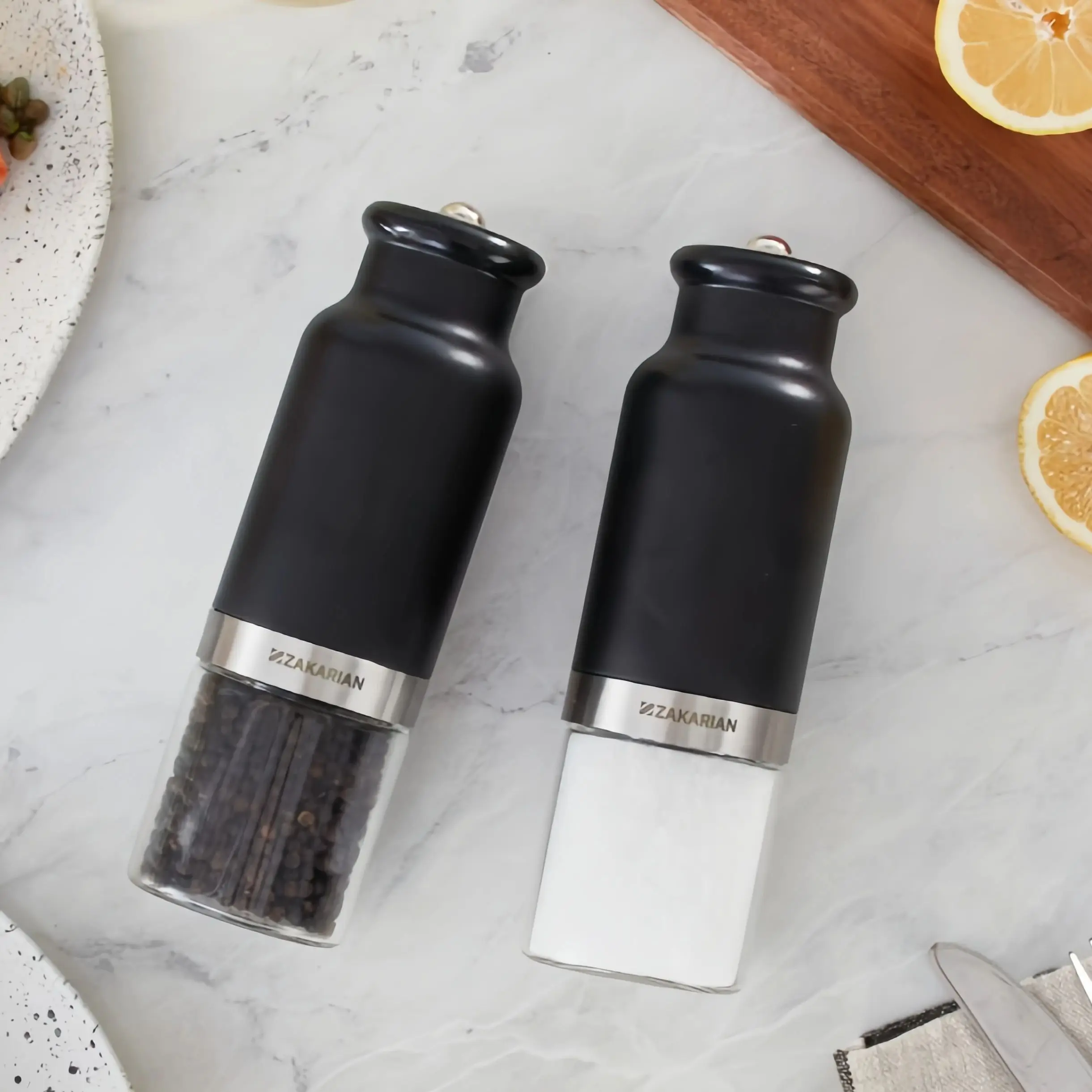 Gravity sense Automatic Electric Peper Mill Big Container Spice Grinder Ceramic Core Battery Power