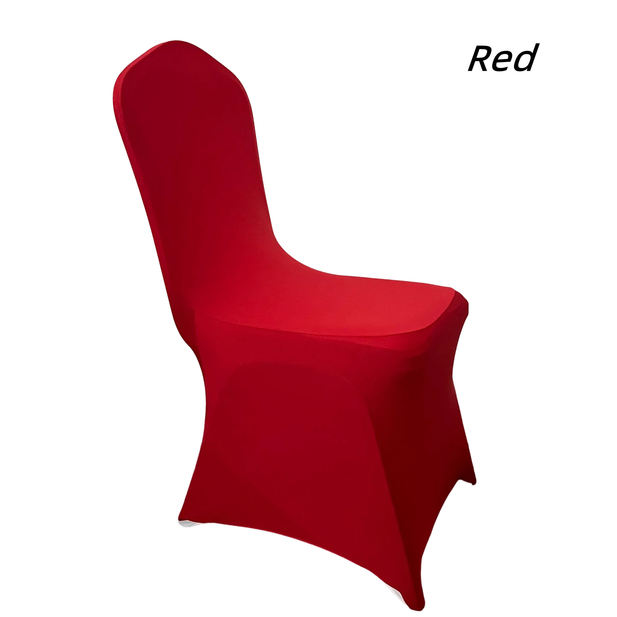 100 Pieces Red Elastic Chair Cover Spandex Wedding Christmas Banquet
