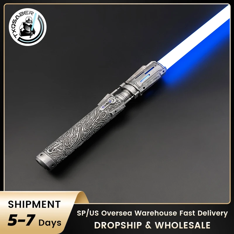 

TXQSABER Neo Pixel Lightsaber Shan SNV4 Proffie Smooth Swing Heavy Dueling Lightsaber Blaster Metal Cosplay Gift Toys