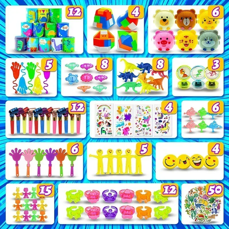 Kids Party Favors Toys Children Assortment Giveaway Pinata Filler Bulk Toy Stress Relief toys gift for Kids 30/84/120/206pack fidget toys stress relief toys party toys educational toy toy gift filler