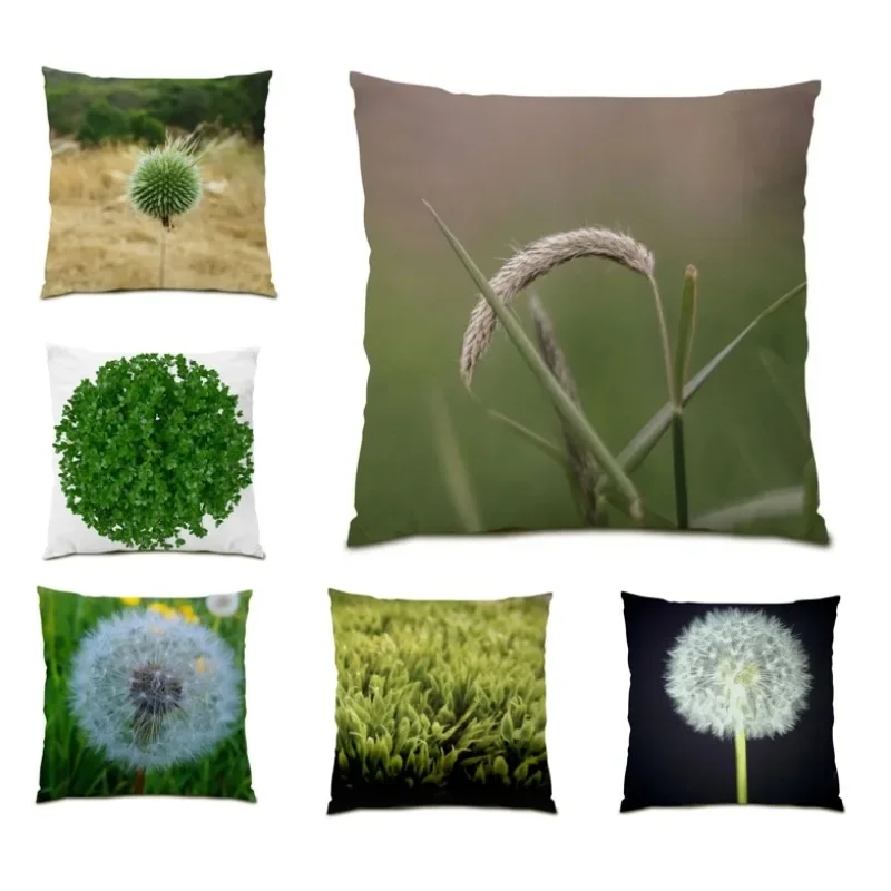 

Landscape Dandelion Cushion Cover Tropical Luxury 45x45cm Printed Natural Leaf Pillowcase Palm Tree Decoration 2024 New DF2166