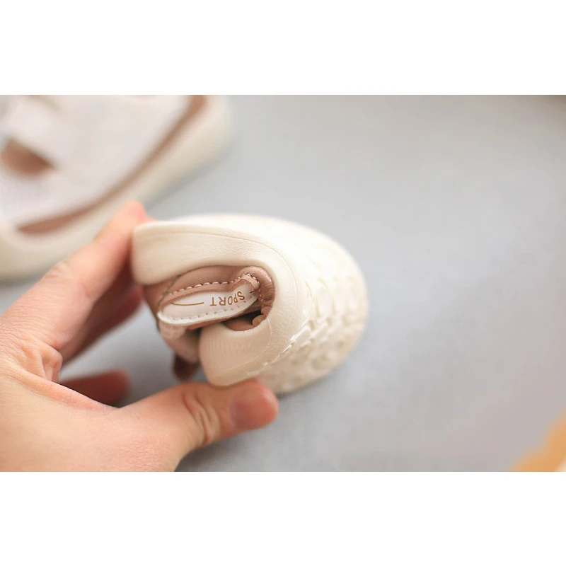 Children Sports Shoes Children Sneakers For Spring.Summer Baby Air Permeable Mesh Cute Cartoon Walking Shoes Boys Girls Bunny bear Sticker Casual Shoe