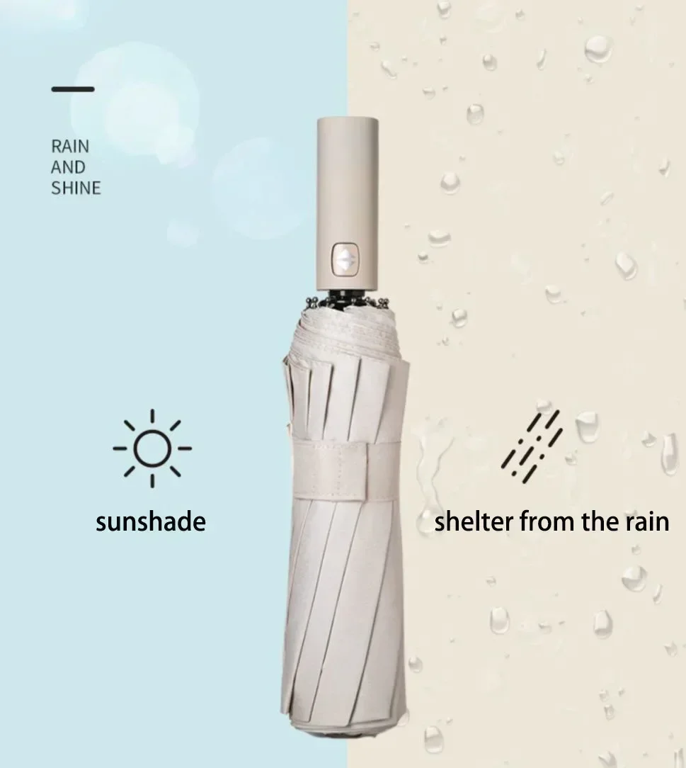 Automatic Umbrellas For Men And Women Folding Strengthening And Thickening Sunny Rain Dual-Purpose Sun Umbrellas Travel Umbrella