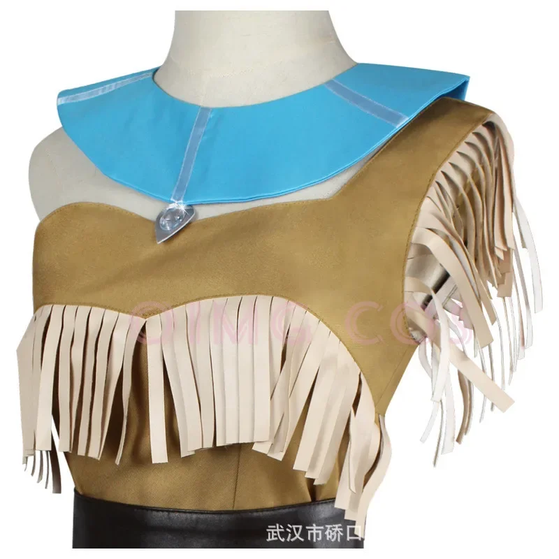 Pocahontas Costume Cosplay Carnevale Uniforme Halloween Anime Costumi da festa Gioco da donna in maschera - immagine 4