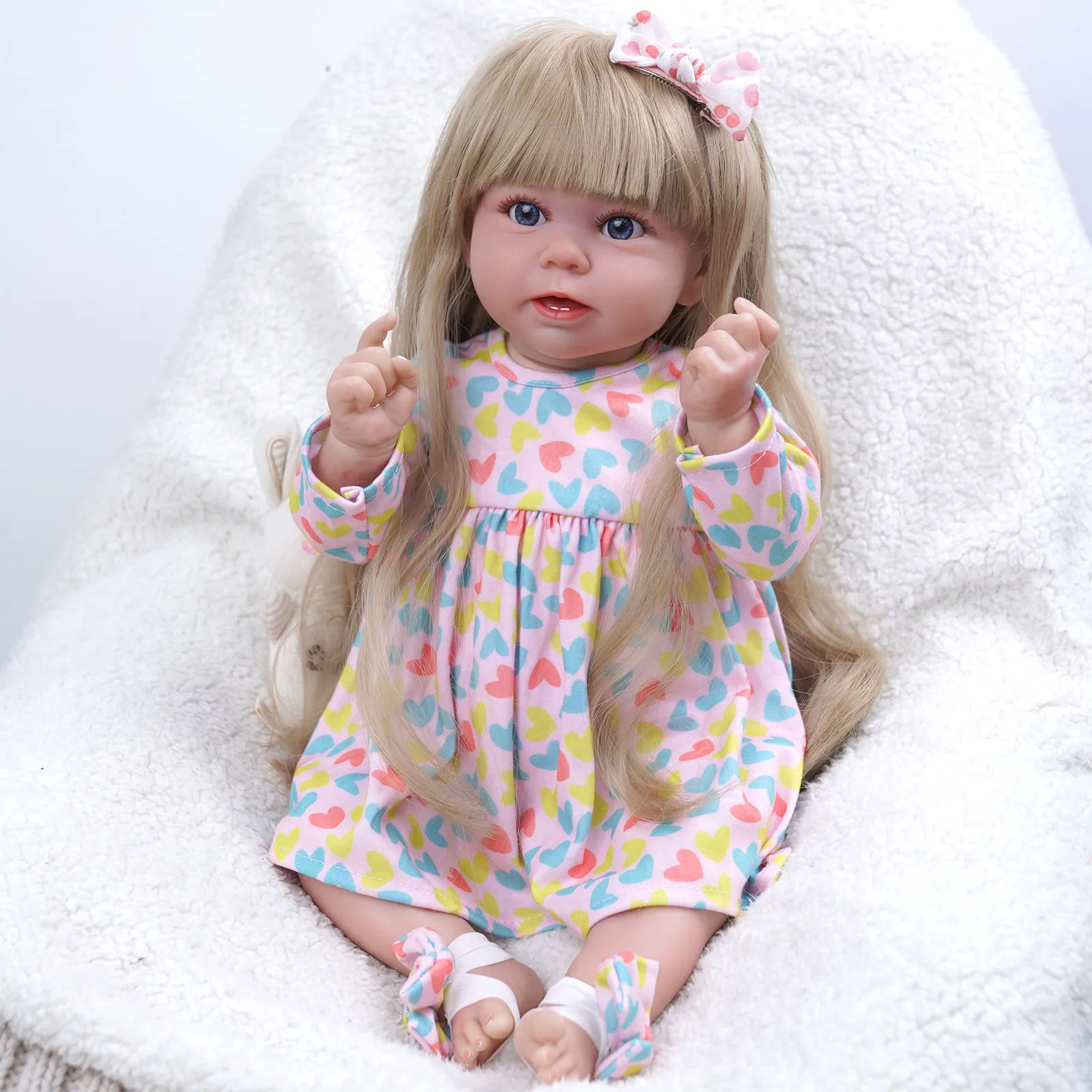 

Babeside 20 Inch 51cm Finished Bebe Reborn Doll Toddler Stella Princess Vinyl Cloth Body Adorable Lifelike Baby Christmas Gift