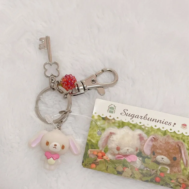 

Редкий брелок для ключей в виде сахарбуни, Shirousa, брелок для ключей, милые женские брелки для ключей с сумочкой, талисман, игрушки для девочек, подарки