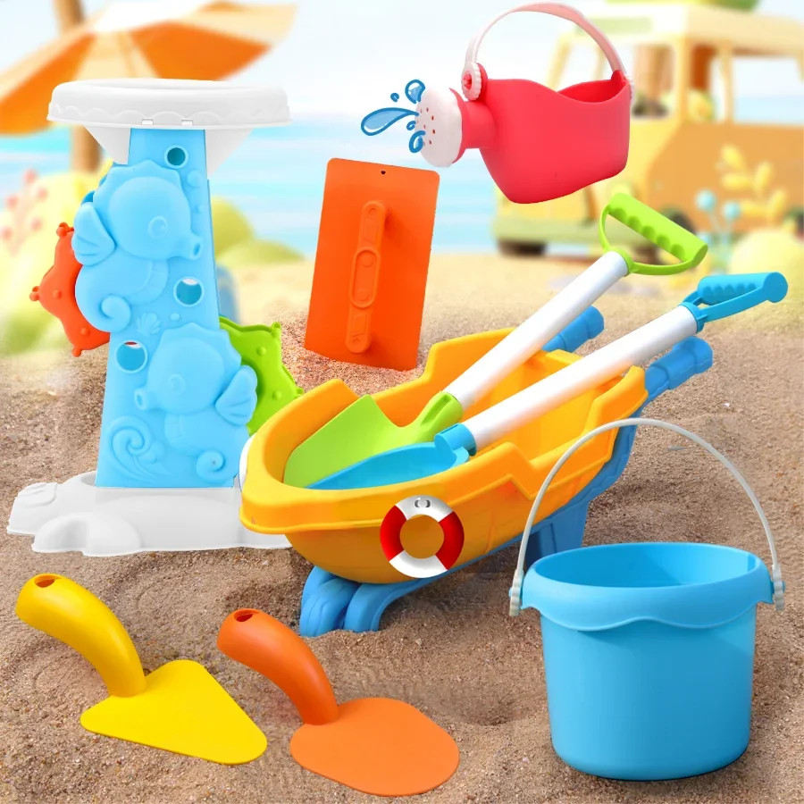 Children's Beach Toy Set, ATV, Sand Digging and Water Toy, Beach Bucket, Hourglass, Shovel, Beach Sand Play Tool Random Colors — view 3