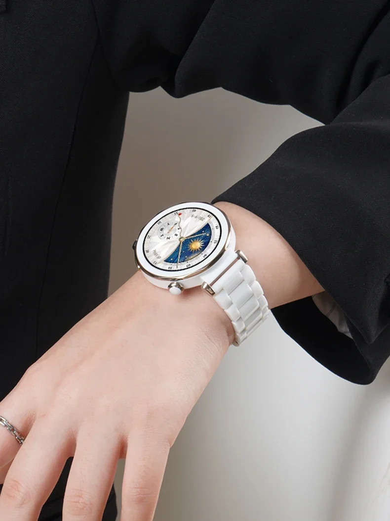 Elegant 18mm Ceramic Strap Women's Bracelet Wristband
