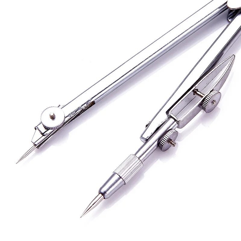 Stainless Steel Drawing Compass Math Geometry Tools for Circles School Supplies for Student Stationery