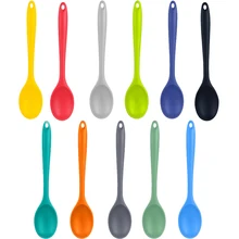  For Better Life 1Pc Soft Silicone Spoon Stirring  Long Handle Tableware Cooking Utensils Ladle Kitchen Accessories 