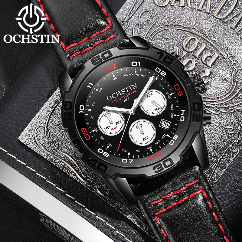 Ochstin original brand pilot series fashion watches multi-functional quartz movement men's quartz watch