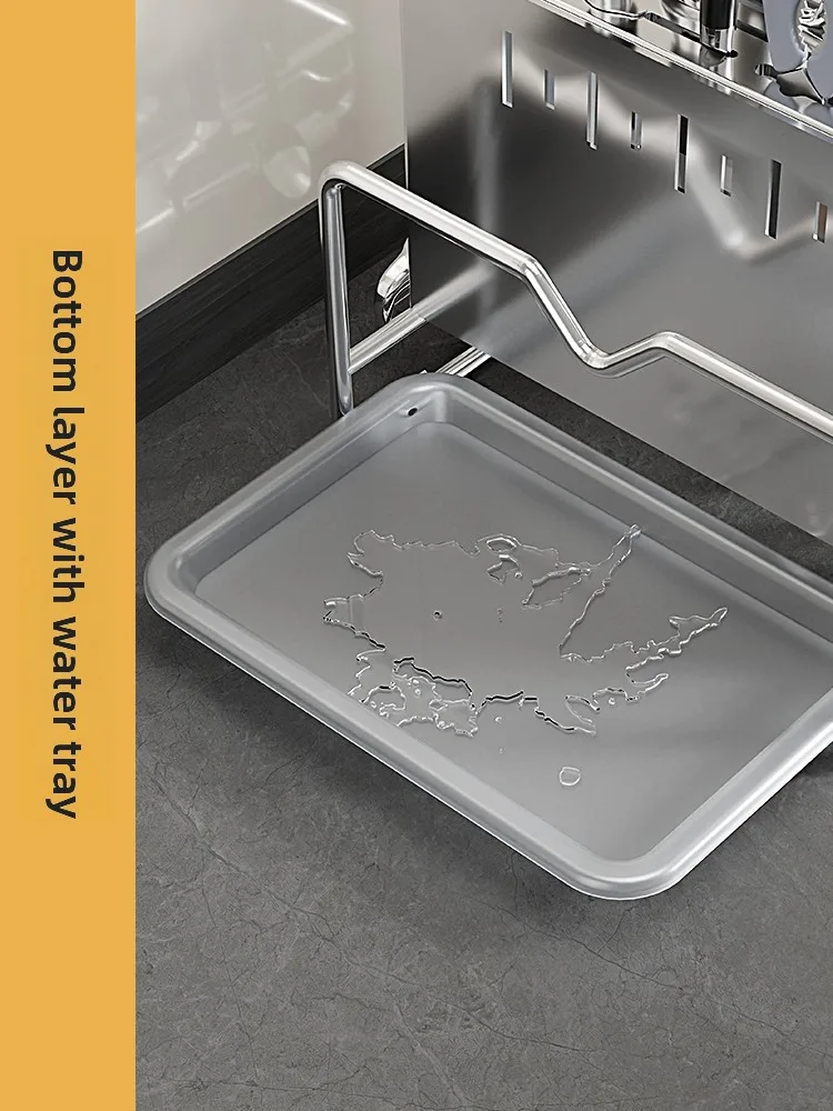 Stainl Steel Kitchen Knife Ra Multi-Function Pot Lid Cutting Board Utensil Cage One-Piece Storage Placement Ra