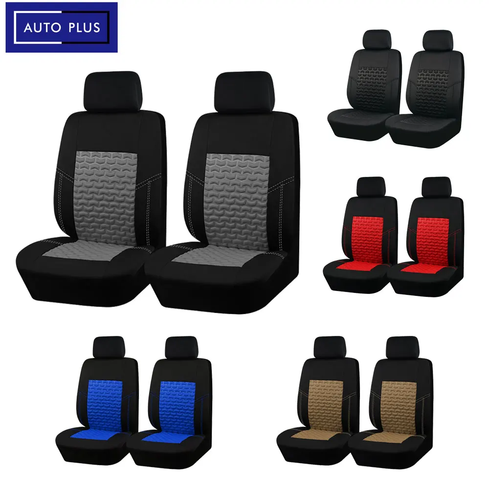 AUTOPLUSUniversal-2 fundas para asientos delanteros de coche, accesorios para el Interior, aptas para la mayoría de coches, SUV, camión, furgoneta con esponja de 3mm