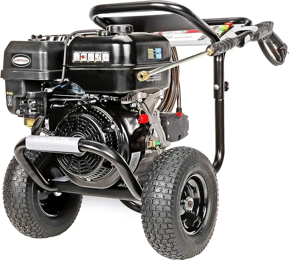 

SIMPSON Cleaning PS60843 PowerShot 4400 PSI Gas Pressure Washer, 4.0 GPM, CRX 420cc Engine, Includes Spray Gun and Extension Wan