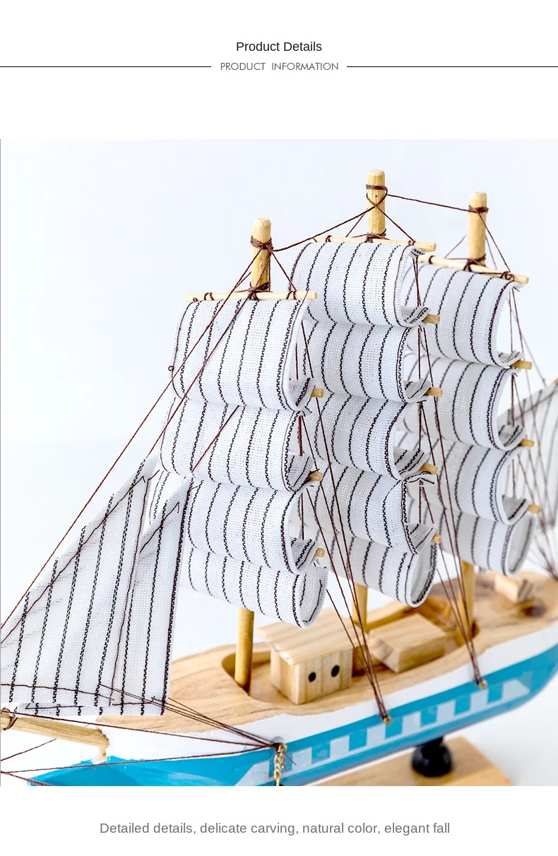 Wooden Sailboat Model Crafts