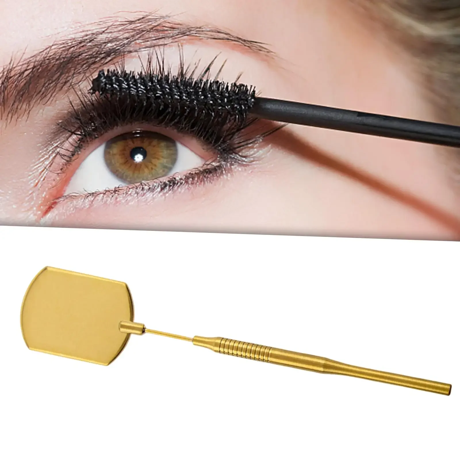 Lash Mirror Eyelash Extensions Tools Square Mirror Eyes Makeup Supplies Sturdy Rotating for Various Angles Length 20.8cm