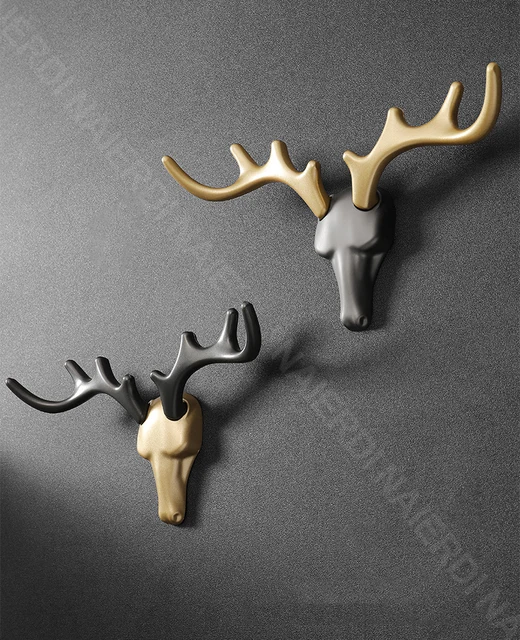 Antiguo Perchero Percheros Con Cuernos De Venado NAIERDI-gancho