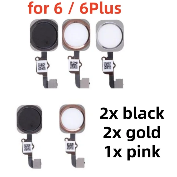 Universal Home Button Flex Cable - 5-Pack, Full Functionality (Excluding Fingerprint)