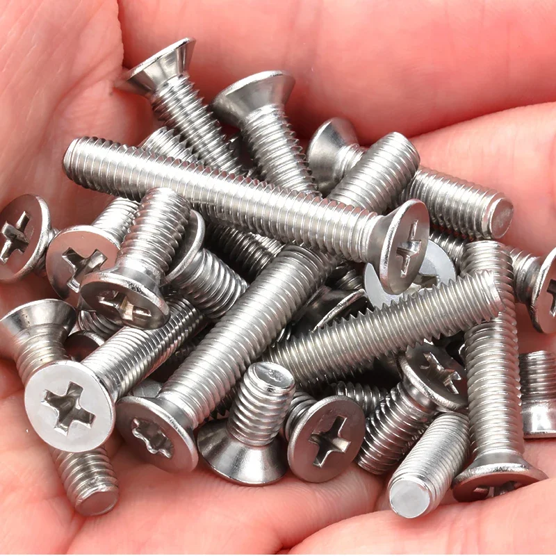 M3 M3.5 M4 M5 M6 M8 M10 Lengthen Cross Countersunk Head Screw KM Flat Head  Machine Tooth Phillips Small Bolt 304 Stainless Steel - AliExpress