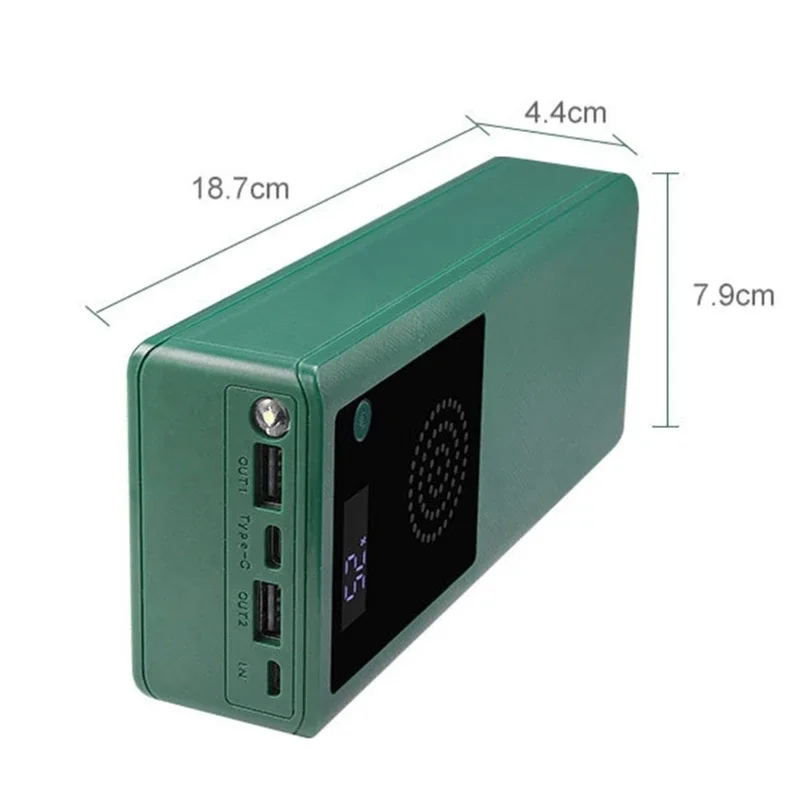 4 x 26650 DIY Shell Welding Case 5V / 2.1A Battery Power Box With Urgency Light(Battery Not Included)