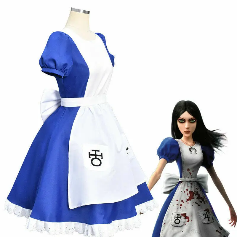 Halloween Cosplay Dress Alice Madness Returns Princess Dress Maid Dress Cosplay Costume Maid Dress Lolita Dress